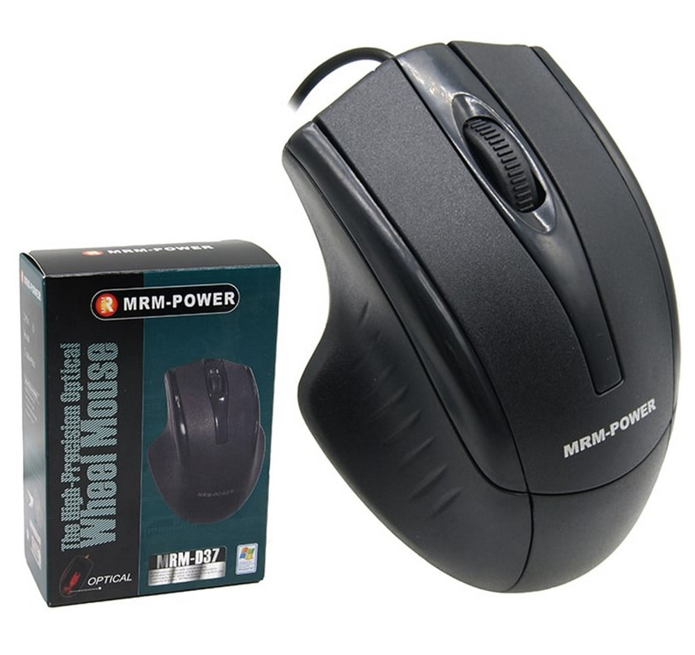 Мышь проводная Power D37 (черный)
