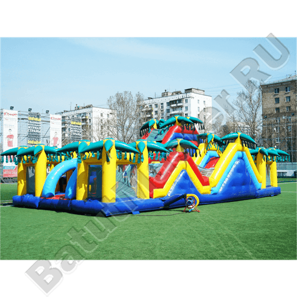 Надувная полоса препятствий "Супер - джунгли"