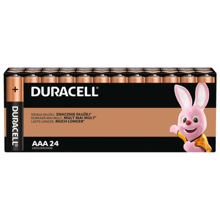 Батарейки Duracell 1024887 ААА алкалиновые 1,5v 24 шт. LR03-24BL BASIC