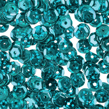 Пайетки "Zlatka",  6 мм 10 г, цв.19 бирюзовый