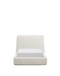 Кровать Martina со съемным чехлом из шенилла цвета экрю 90 x 200