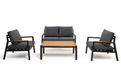 "Камелия" лаунж-зона 4-местная из алюминия, цвет темно-серый