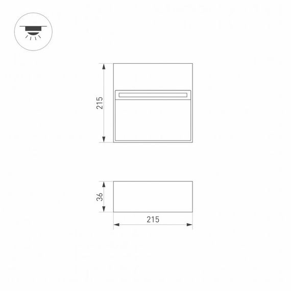 Уличный настенный светодиодный светильник Arlight LGD-Trace-S215x215-8W Warm3000 029958