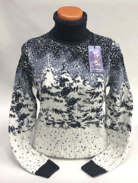 Pulltonic женский из шерсти и кашемира "Ёлки-3" Размеры (42-50). LADY