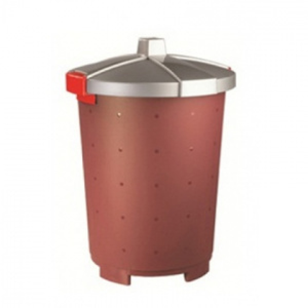 Бак пищевой 65 л 47*66см п/п бордовый Рс (43290)