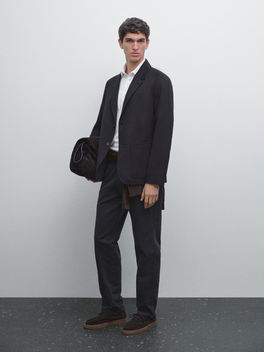 Massimo Dutti Зауженные джинсы, темно-синий