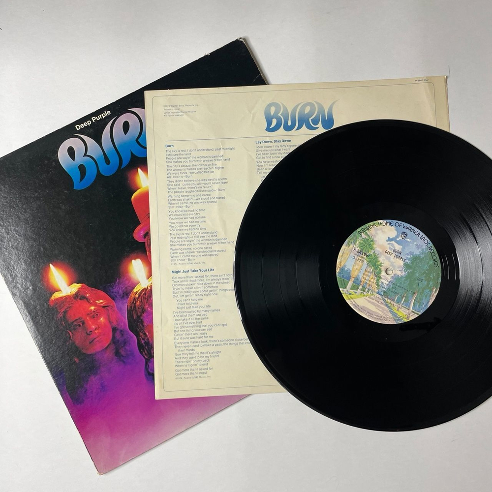 Винтажная виниловая пластинка LP Deep Purple Burn (Japan 1974) (No Obi) Sail Away