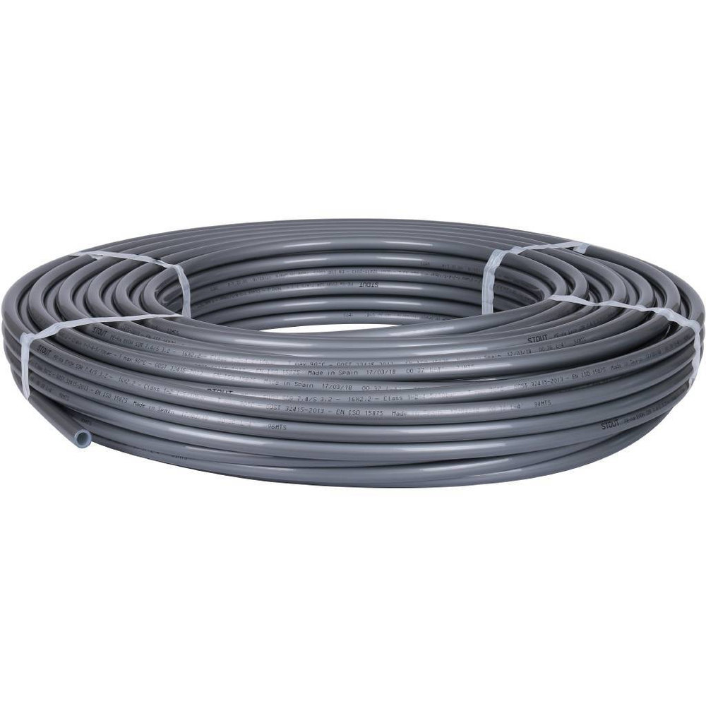 STOUT 16х2,2 PEX-a труба из сшитого полиэтилена с кислородным слоем, серая