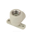 Угольник PP-R комбинированный серый Дн 20х3/4" ВР с креплением VALFEX 10120225Г