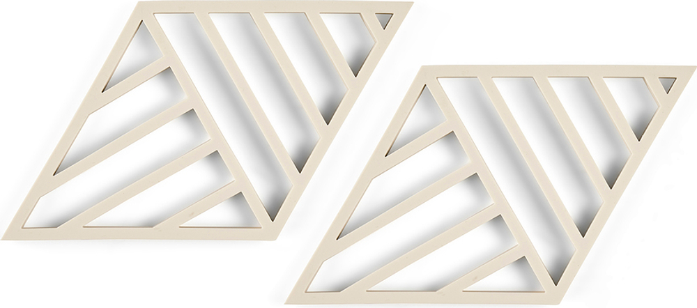 Набор подставок под горячее Zone Denmark Rhombus Lines, 2 штуки, силикон, 20 11,5 см