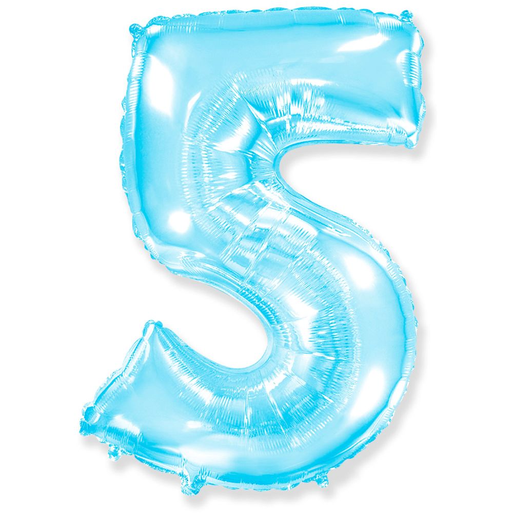 Цифра "5" Голубой