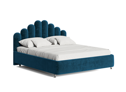 Мягкая двуспальная кровать ВИНЧЕНЦО с подъемным механизмом