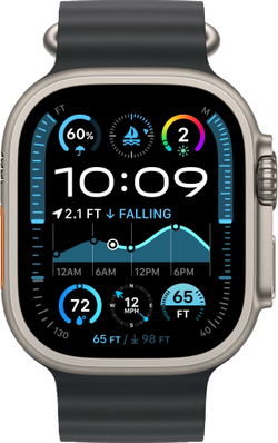 Apple Watch Ultra 2 49mm Ocean Band Black/ Titanium Case