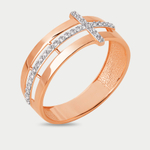 Кольцо из розового золота 585 пробы для женщин с фианитами (арт. 024641-1102)
