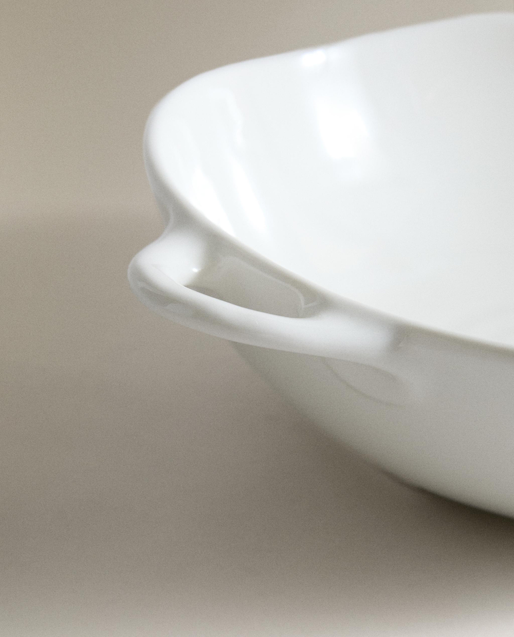 Zara Home блюдо сервировочное из фарфора, цвет белый, 17.3 см