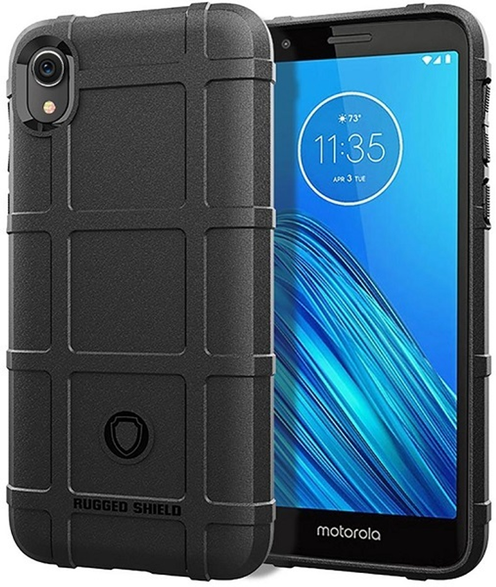 Чехол для Motorola Moto E6 цвет Black (черный), серия Armor от Caseport