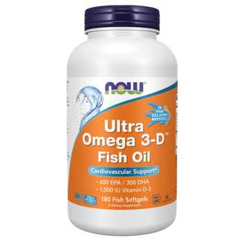 Now Foods Ultra Omega 3-D 180 softgels , Омега 3 + Витамин Д3