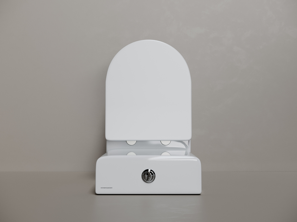 Напольный пристенный унитаз Mia Торнадо с бачком сиденье микролифт белый арт CN1801T