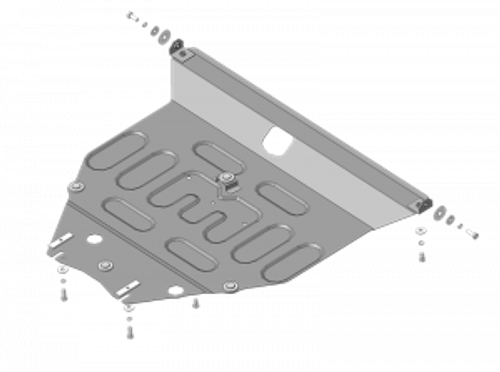 Защита стальная 2 мм Д, КПП Toyota Corolla MOTODOR.72506