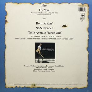 Bruce Springsteen & The E Street Band / Fire (12" Vinyl Single)