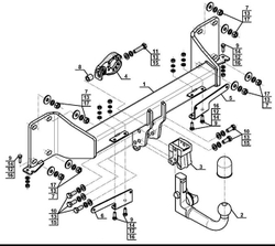 Фаркоп Steinhof B-089 для BMW X5 G05 2018-, BMW X7 G07 2019-, BMW X6 G06 2019-(паспорт и сертификат в комплекте)(без электрики)