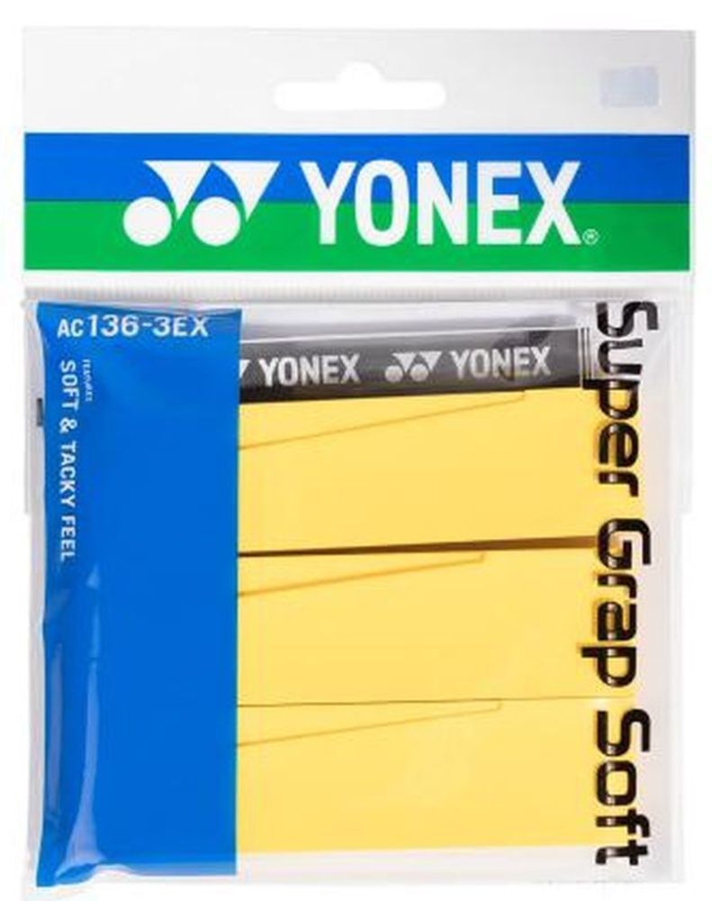 Теннисные намотки Yonex Super Grap Soft 3P - yellow