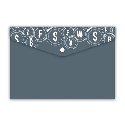 Папка для карт и визиток пластиковая 10.5х7.4 см "Серый" (Феникс+)