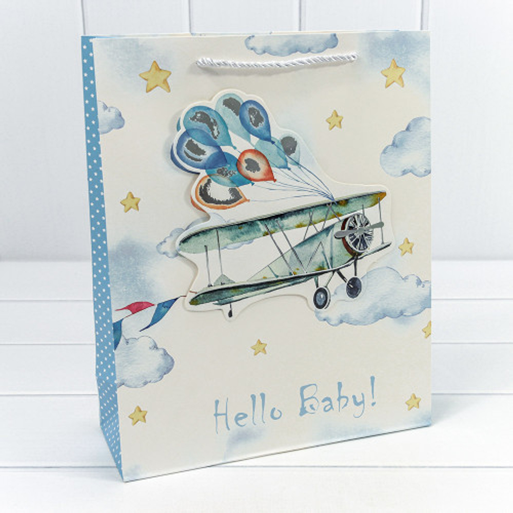 Пакет подарочный 26х32х10см "Детский" с 3D аппликацией (Микс)