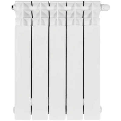 Радиатор биметаллический STOUT TITAN VENTIL 500 - 5 секций (подключение нижнее правое, цвет белый)