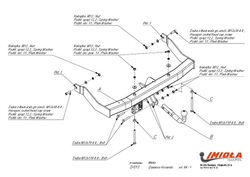 Фаркоп IMIOLA D.013 Tagaz Tager 2008-2011, Daewoo Korando 1993-2006(паспорт и сертификат в комплекте)(без электрики)