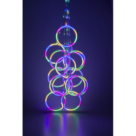 Светодиодная новогодняя гирлянда ЭРА ЕGNIG - ST занавес Неоновые звезды 8 режимов 2,4*0,8 м теплый свет IP20