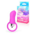 Розовый вибромассажер с рельефной поверхностью и петелькой (Цвет: розовый)