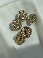 Пуговицы золотистые в форме цветка