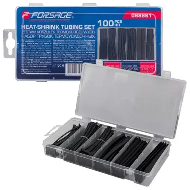 Набор трубок термоусадочных 100шт. Forsage F-068661