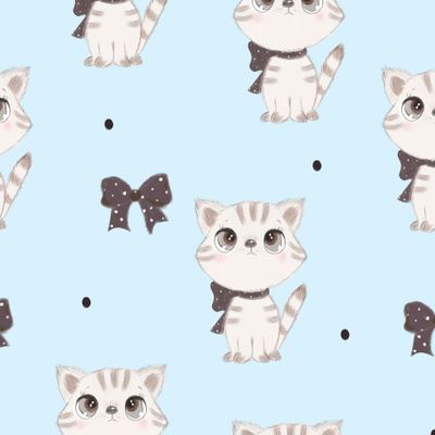Котики на голубом