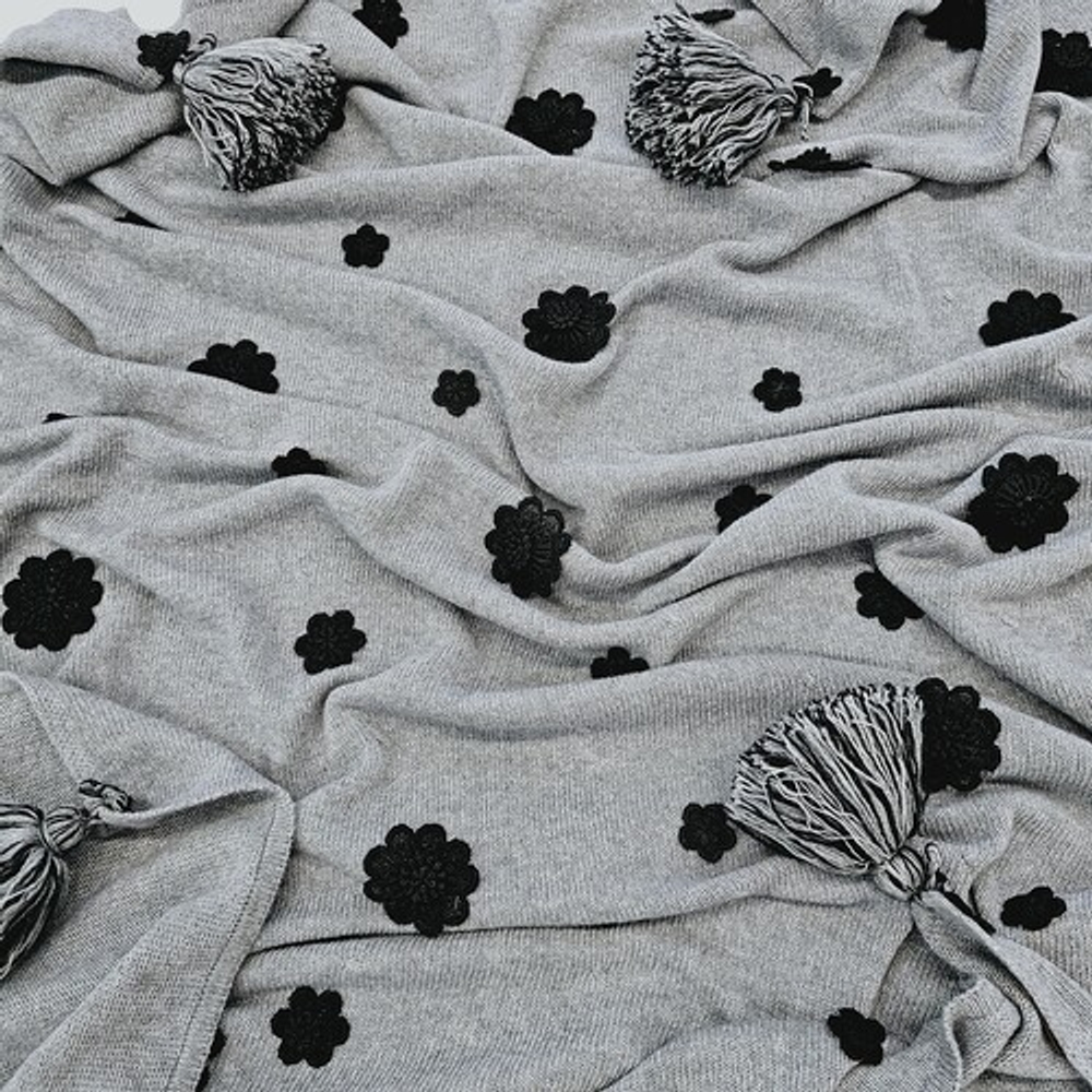 Плед-палантин GRACE ART Rene Real серый меланж 110x170 см