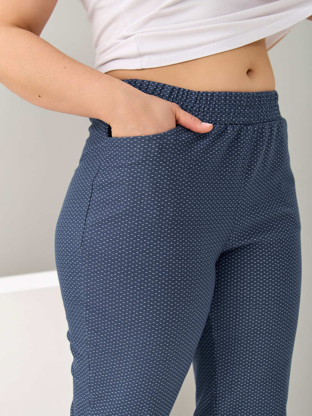 Брюки Бдж-129/джинс-чешуйки