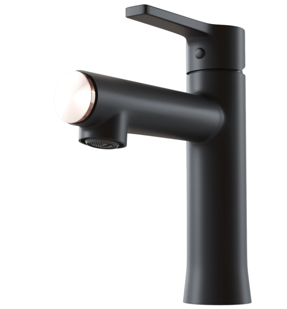 Смеситель для умывальника 35k MIXLINE ML23-04 "Round Black"