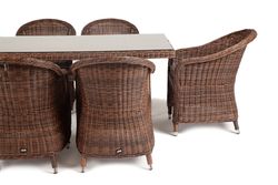 "Эспрессо" обеденная группа плетеная, цвет коричневый