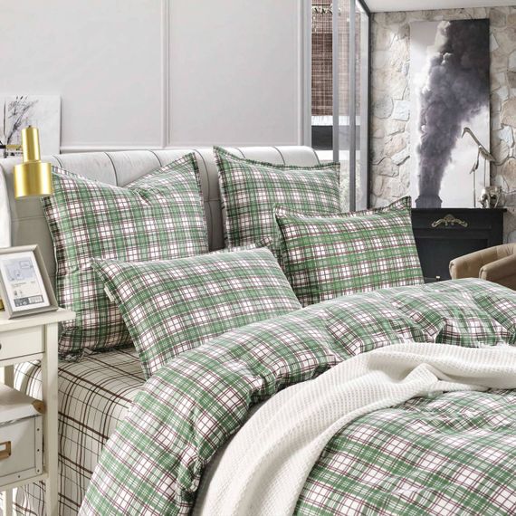 Фидель (зеленый) КПБ сатин 7Е