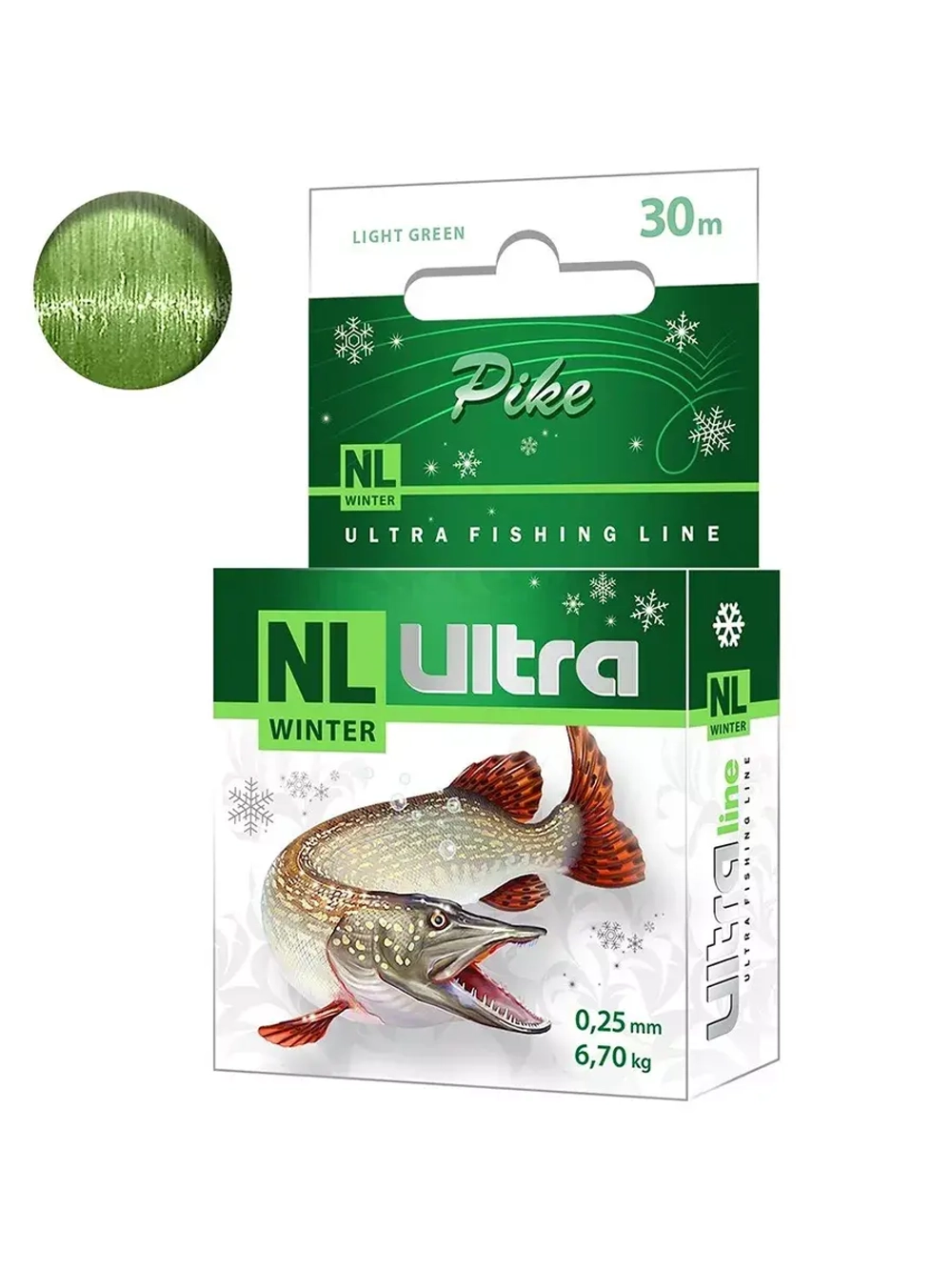 Полиэстровая леска NL ULTRA PIKE 30m 0,2 мм 3 шт