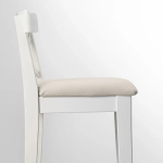 Барный стул со спинкой - INGOLF IKEA/ИНГОЛЬФ ИКЕА, 92х40х45  см, белый