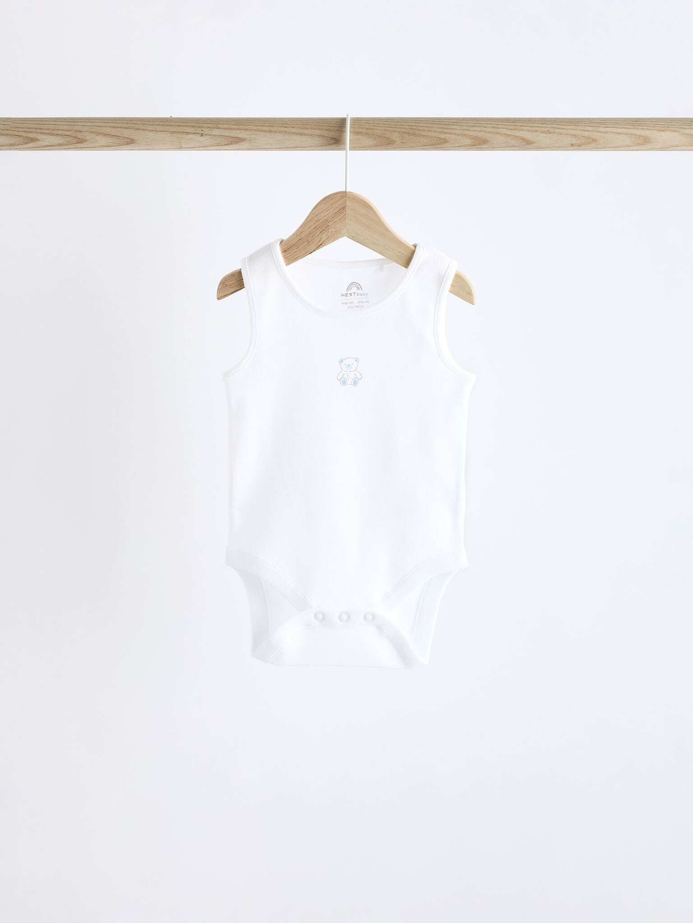 Боди без рукавов для малышей Next K79-695, 5 шт., Белый, Голубой