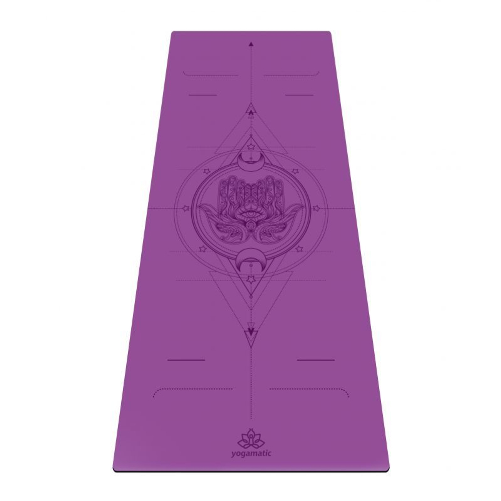 Каучуковый йога коврик для йоги Hamsa new Art 185*68*0,4 см