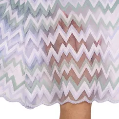 Кружево эластичное лиловое светлое/зигзаги 23 см, Китай