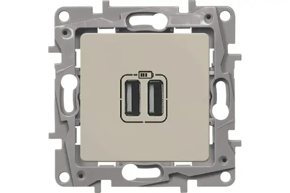 Розетка USB Legrand Etika двойная 2400мА слоновая кость 30195