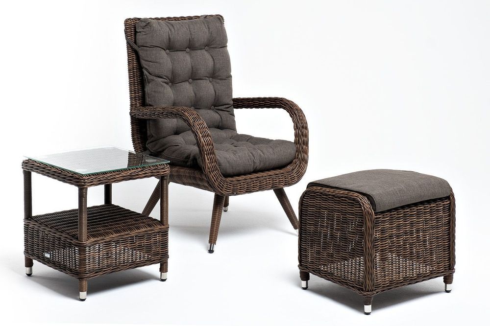 "Толедо" лаунж-зона из искусственного ротанга, цвет коричневый