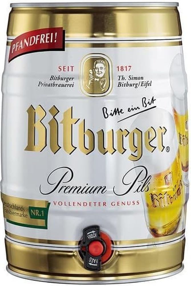 Пиво Битбургер Премиум Пилс / Bitburger Premium Pils 5л