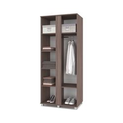 Шкаф двухстворчатый "Пандора" П23 (шимо темный/шимо светлый), ЛДСП, MODERN