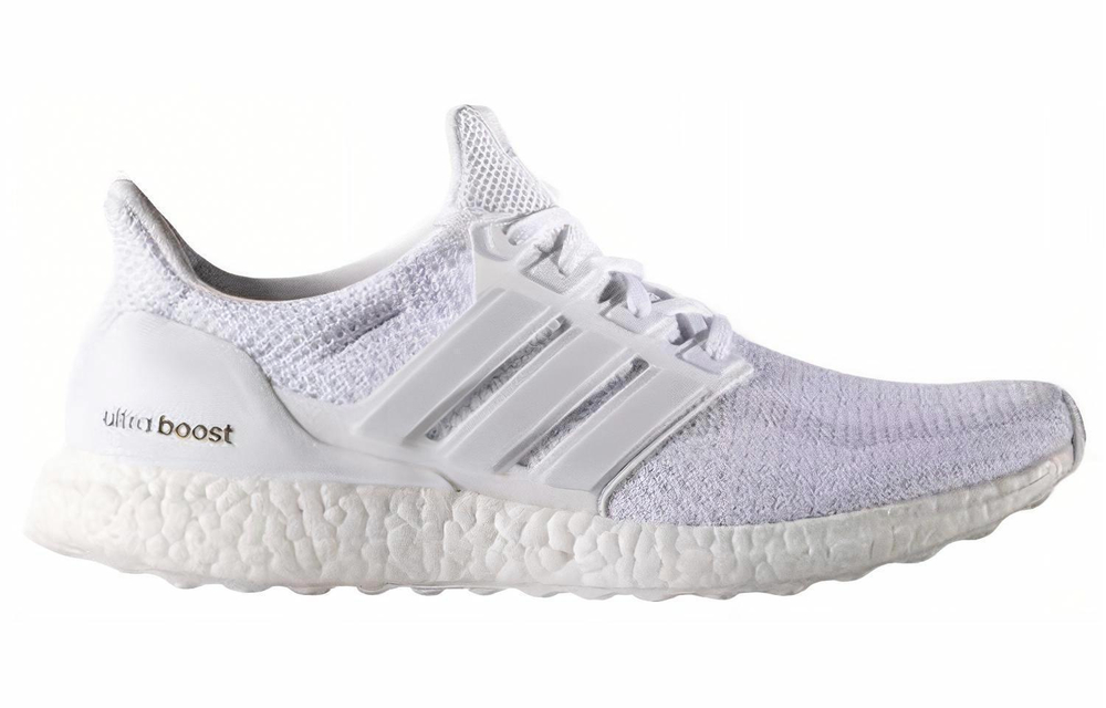 Кроссовки Adidas Ultraboost 2.0 Triple White J (Женская размерная сетка)